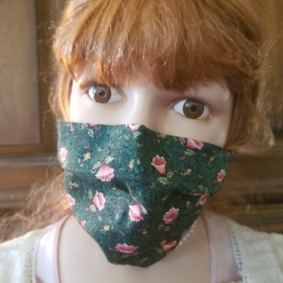 Kid Size Mask w/ Silver/Copper Filters-Flowers - Picture 1 of 8